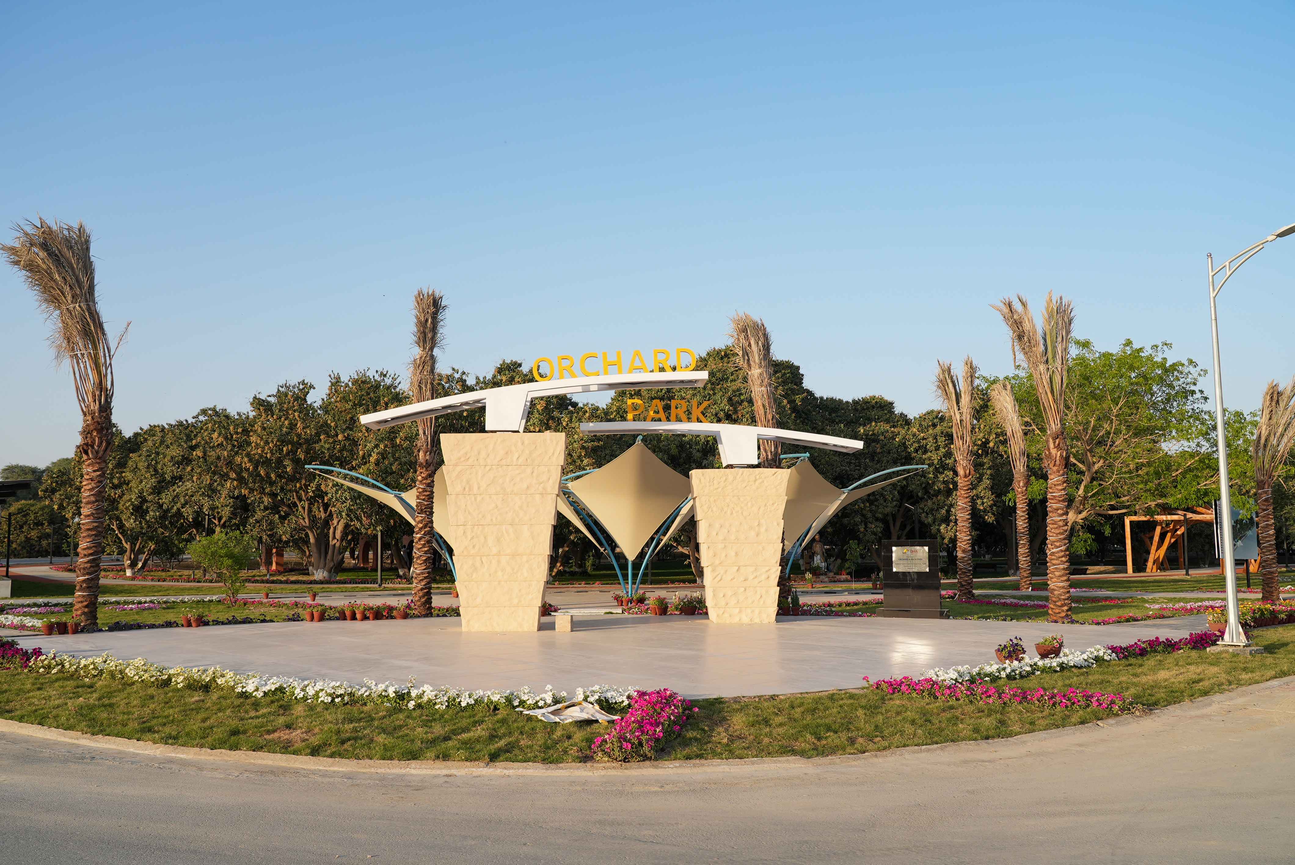 Orchard Park's landscaped gardens in DHA Bahawalpur